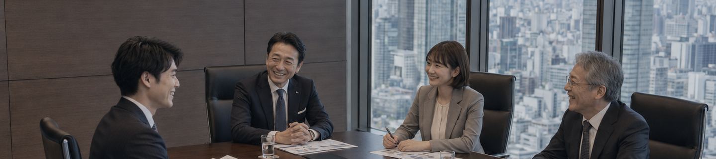 会議室の窓辺と街